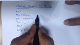 NC THINNER : NC Medium Quality Thinner Formulation || NC Thinner कैसे बनता है? || 🔥🔥