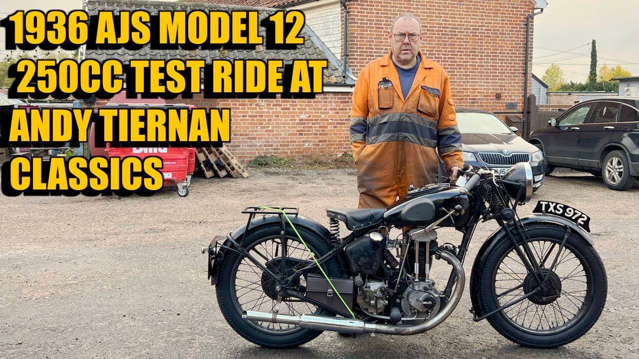 1936 AJS Model 12 250cc at Andy Tiernan Classics #09372AJS - YouTube