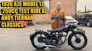 1936 AJS Model 12 250cc at Andy Tiernan Classics #09372AJS - YouTube