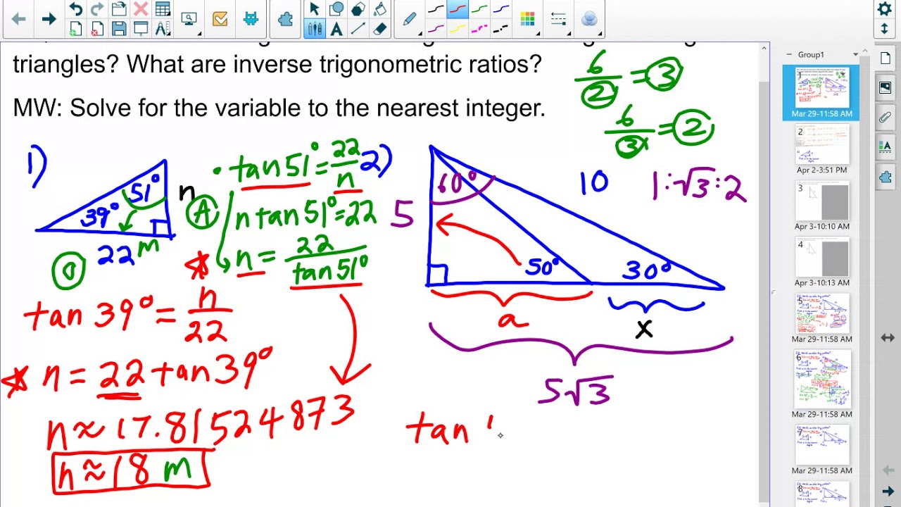 finding-missing-sides-and-angles-for-right-triangles-youtube