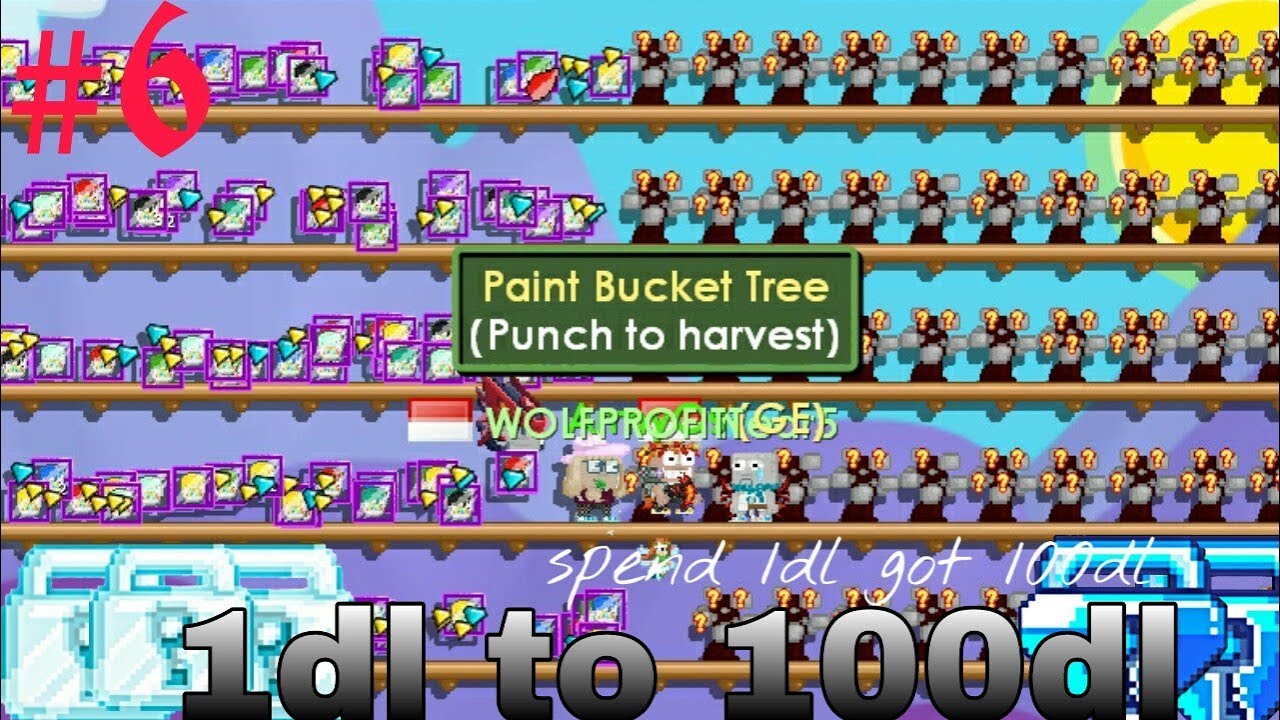 Growtopia 1dl to 100dl 6 Profit Paint triple Dls YouTube