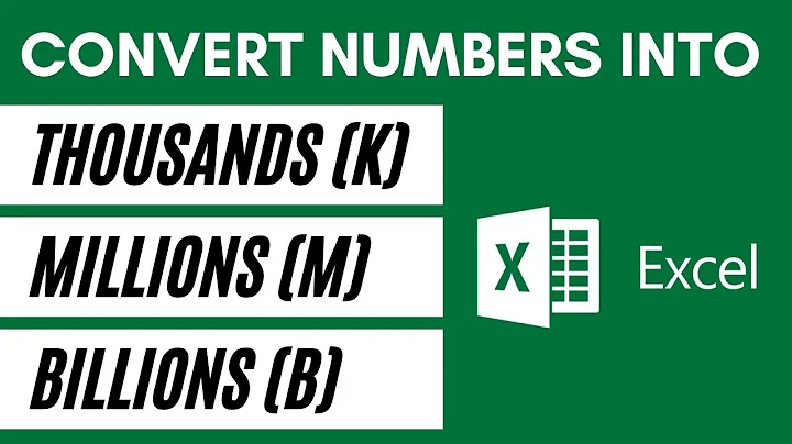 Convert Numbers into Thousands, Millions and Billions in Excel