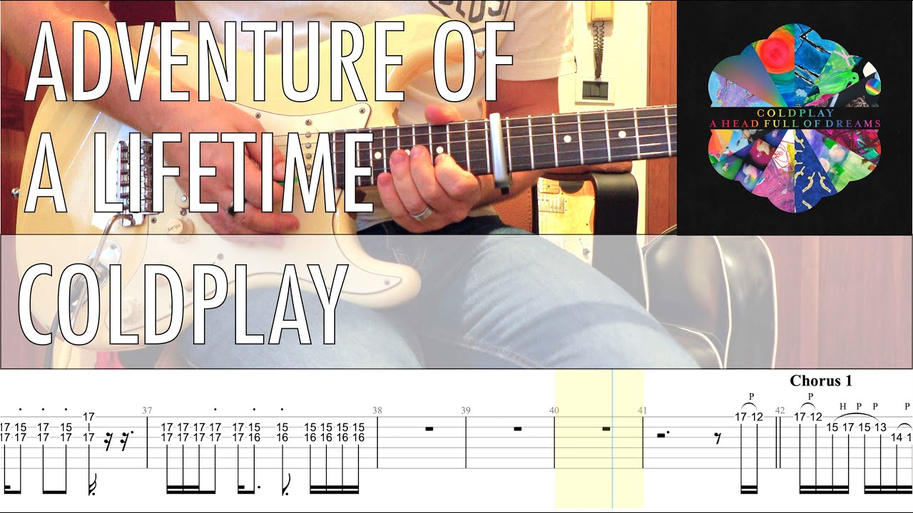 Adventure Of A Lifetime Coldplay Cover • Guitar Tab • Tutorial • Lesson