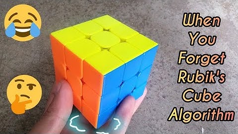 POV:  When You Forget Rubik’s Cube Algorithm
