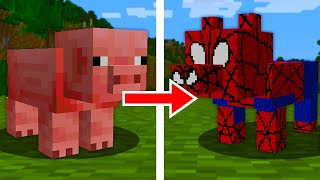 I remade every mob into Spiderman in minecraft