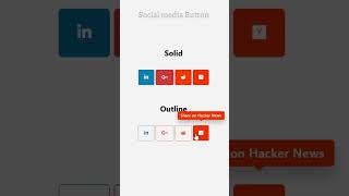 Modern Social Media Buttons with Hover Tooltips using HTML & CSS