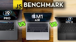 M1 MacBook vs Intel i9 and i7 Running JavaScript CPU MAXING Benchmark Test