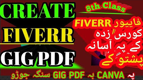 How to creat fiverr gig pdf ||canva mai gig pdf kesey banaye 😳 canva bandy GIG pdf Snga jor ko🔚🔚