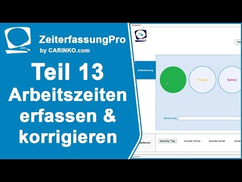 Zeiterfassung und Zeitkorrektur regulärer Stempelungen in der ZeiterfassungPro.de