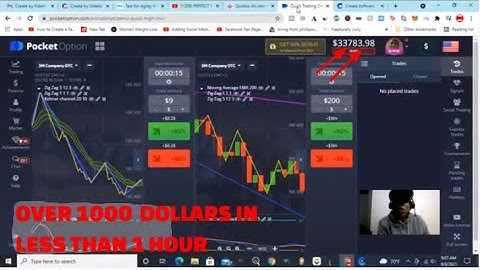 Made Over 1000 Dollars in Less than 1 hour Trading Binary Options | Simple  3 indicators Strategy