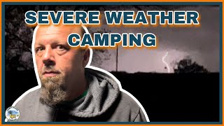 Camping in Severe Thunderstorm with Tornado Warnings Cargo Trailer Conversion