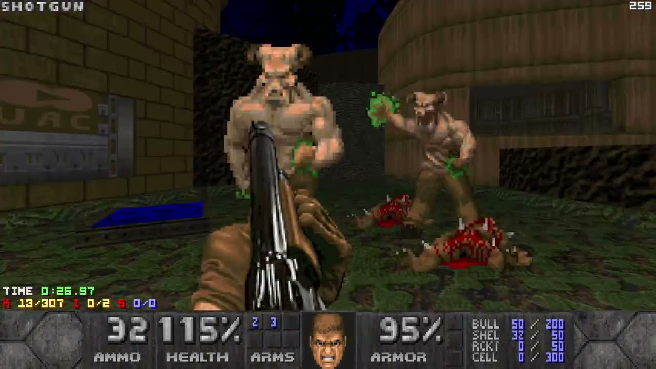 Doom 2 - Lemoncholia (Map 4: Dirge): UV-Max Blind (WAD Author: Grain of Salt)