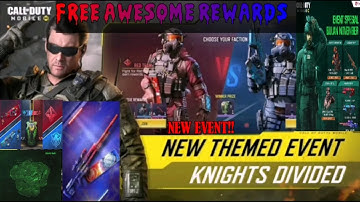 COD MOBILE (KNIGHTS DIVIDED EVENT!!) Amazing rewards and free items + Awesome skin and New map