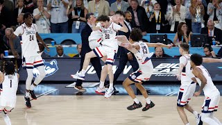 Final seconds and celebration from UConn's second men's basketball title in a row