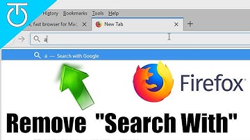 How to Remove "Search With" from FireFox Address Bar (Firefox v58)
