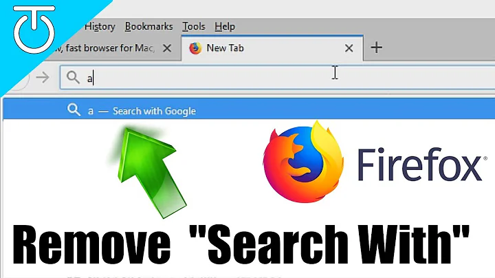 How to Remove "Search With" from FireFox Address Bar (Firefox v58)
