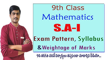 Summative Exam -1 I 9th Class Maths I Exam Patter, Syllabus & Weightage I Ramesh Sir