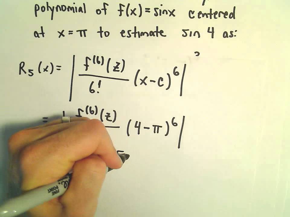 taylors remainder theorem finding the remainder ex 4 youtube lagrange form of the remainder calculator