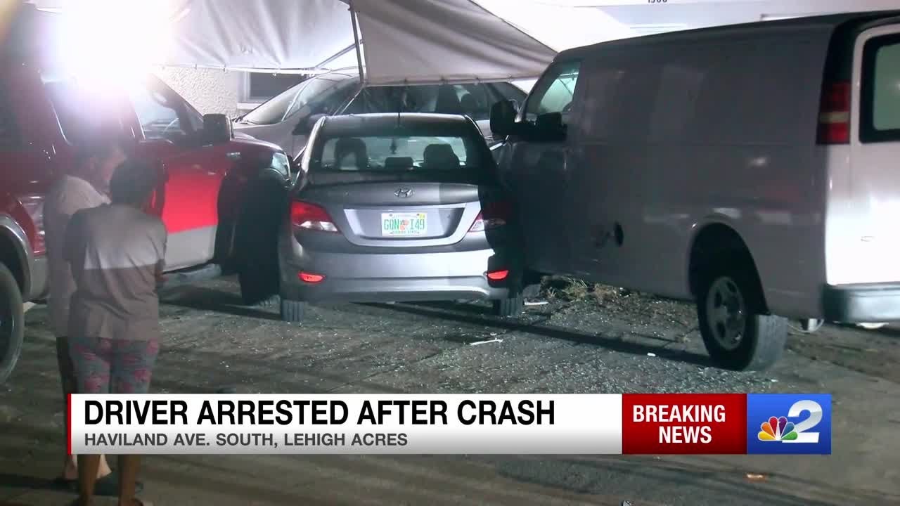 Driver arrested after crash in Lehigh Acres - YouTube