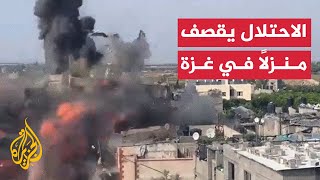 تدمير طائرات الاحتلال منزلا غرب بيت لاهيا شمال قطاع غزة