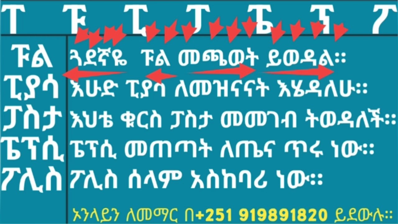 ከፊደል ወደ አረፍተ ነገር ምስረታ እንማር። 
