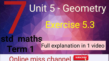 #7th maths #Exercise 5.3 #geometry #Bookback nswers/ term1/detail Explanation perpendicular bisects