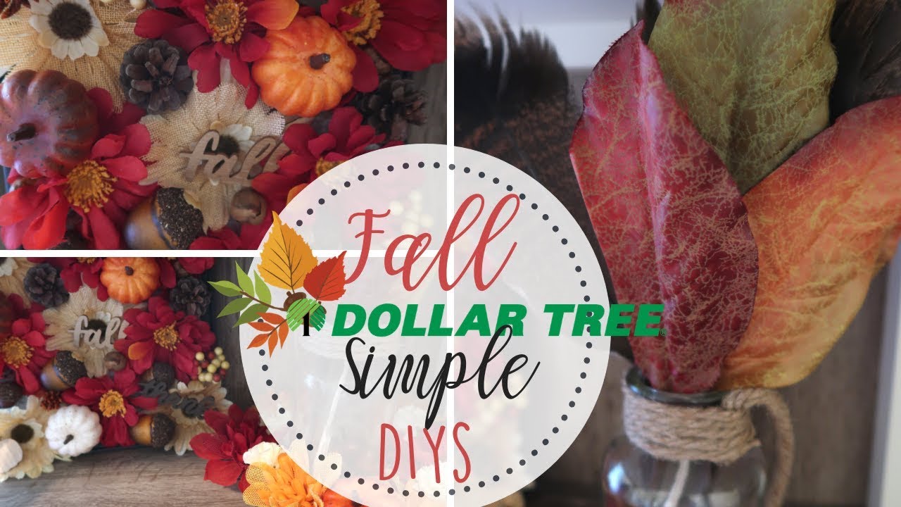 3 Fall Dollar Tree DIYs | Simple and Easy | Fall Decor | Budget Friendly Fall Decor