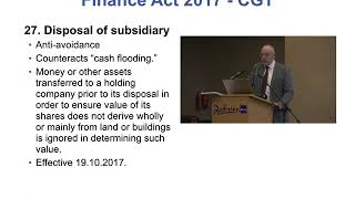 Finance Act 2017 Section 27 - Disposal of subsidiary