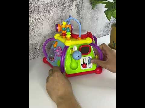 Розвиваючий музичний мультибокс  піраміда-логіка  звук  світло на батарейці Limo Toy 806, видео 1