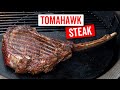 Tomahawk steak reverse sear op de bbq gegrild