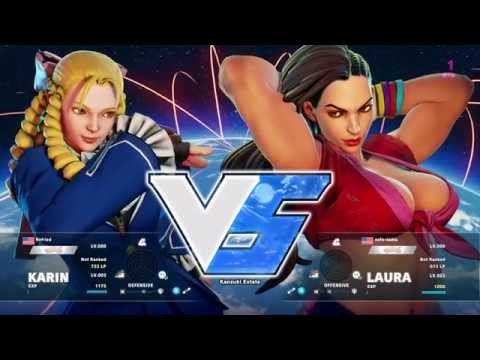 STREET FIGHTER V (BETA) Laura vs Karin