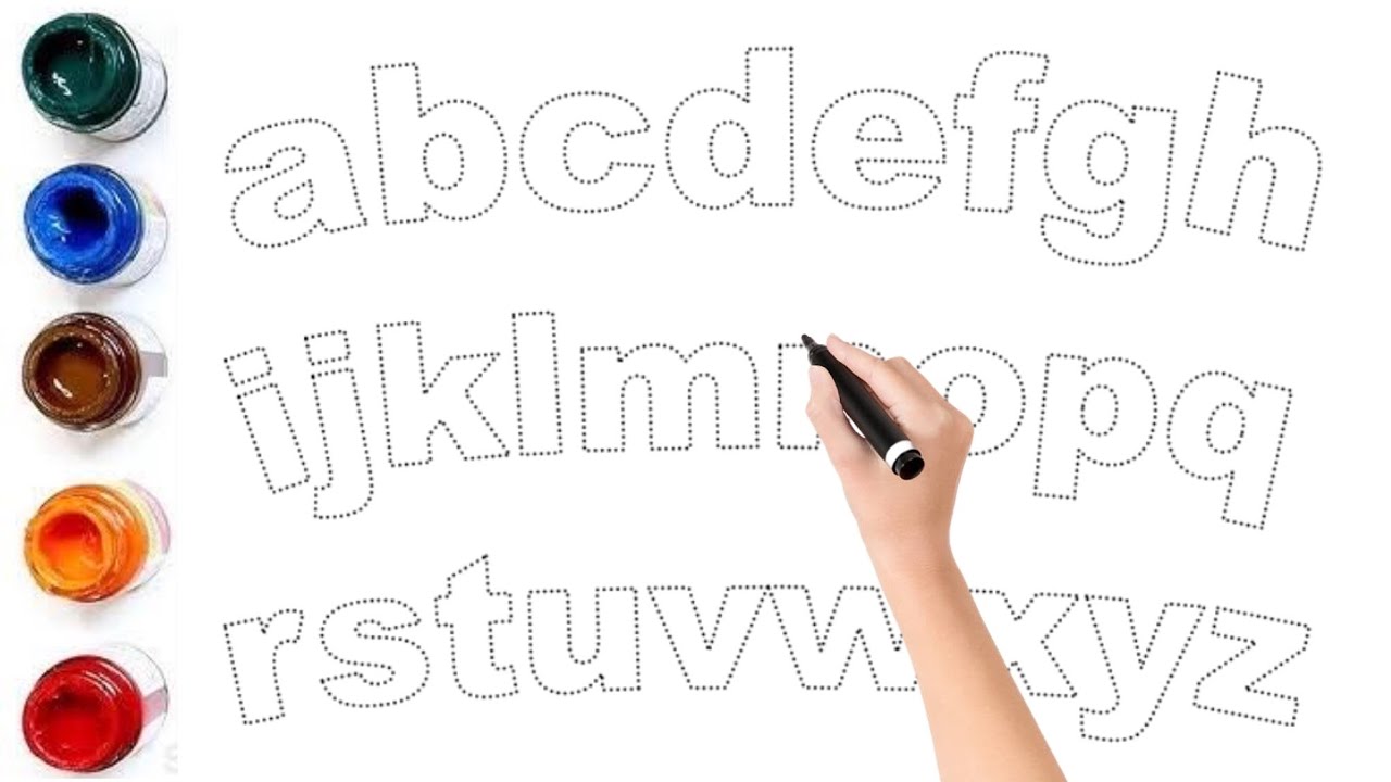 How To Learn Draw and Paint Alphabet A To Z For Kids Toddlers / Easy ...