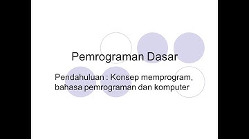 Pemrograman Dasar Kelas X TKJ