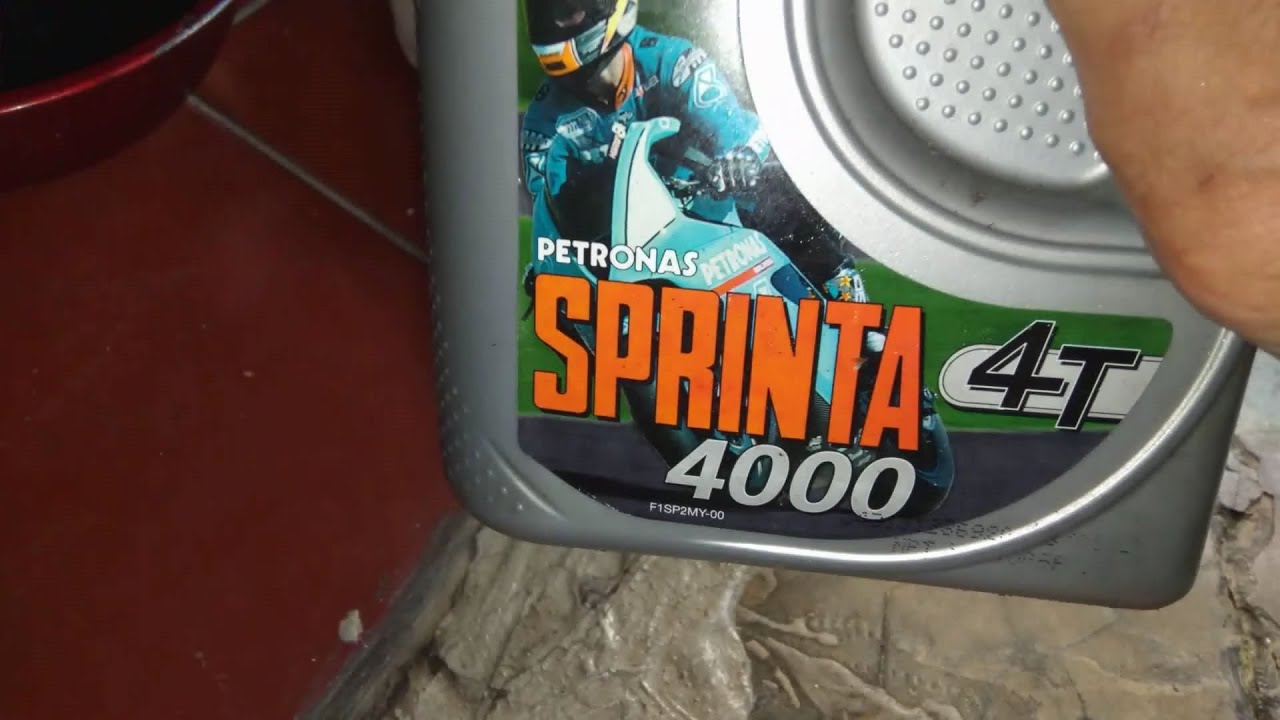 Drain Unil Opal, review ganti Petronas Sprinta 4T 4000 10W40, synthetic blend lawan full sintetik