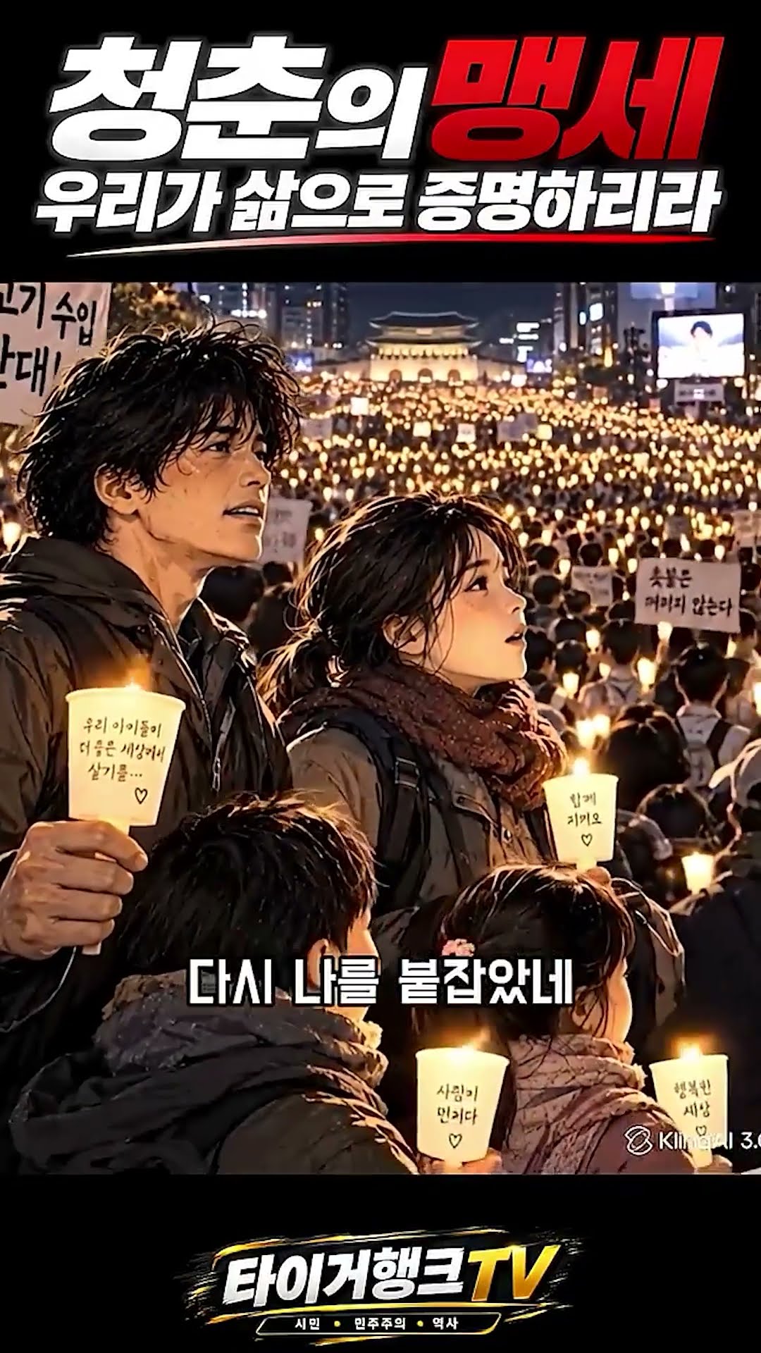 🥺 당신도 그렇게 살아왔구나… 나도 그렇게 살아왔구나 | 〈청춘의 맹세〉 #청춘의맹세 #민주주의 #우리들의청춘 #5060세대 #촛불 #타이거행크TV — 타이거행크TV
