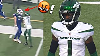 SAUCE Gardner gets TOSSED by TE , but didn’t let it Slide 😳 .. Proceeds to ‘STRAP’ Stefon Diggs