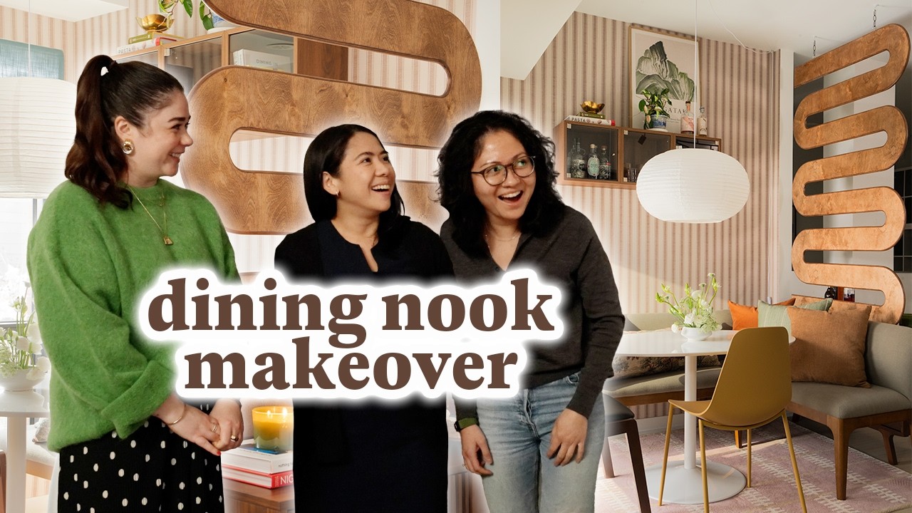 TINY *48 Sq Ft* Dining Nook Makeover for a Couple Who Hosts!