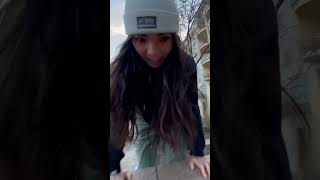 Parkour girl with parkour dog #dogs #parkour