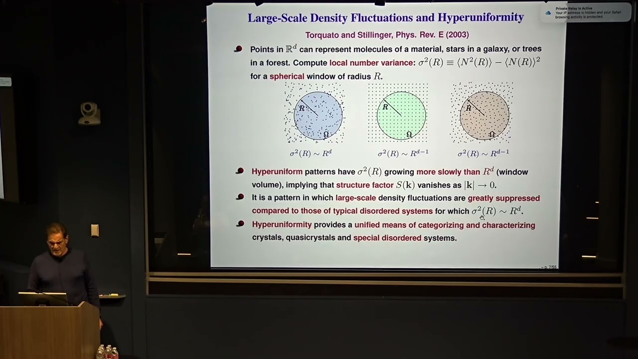 Salvatore Torquato: Hidden Order: The Geometry of Complex Patterns