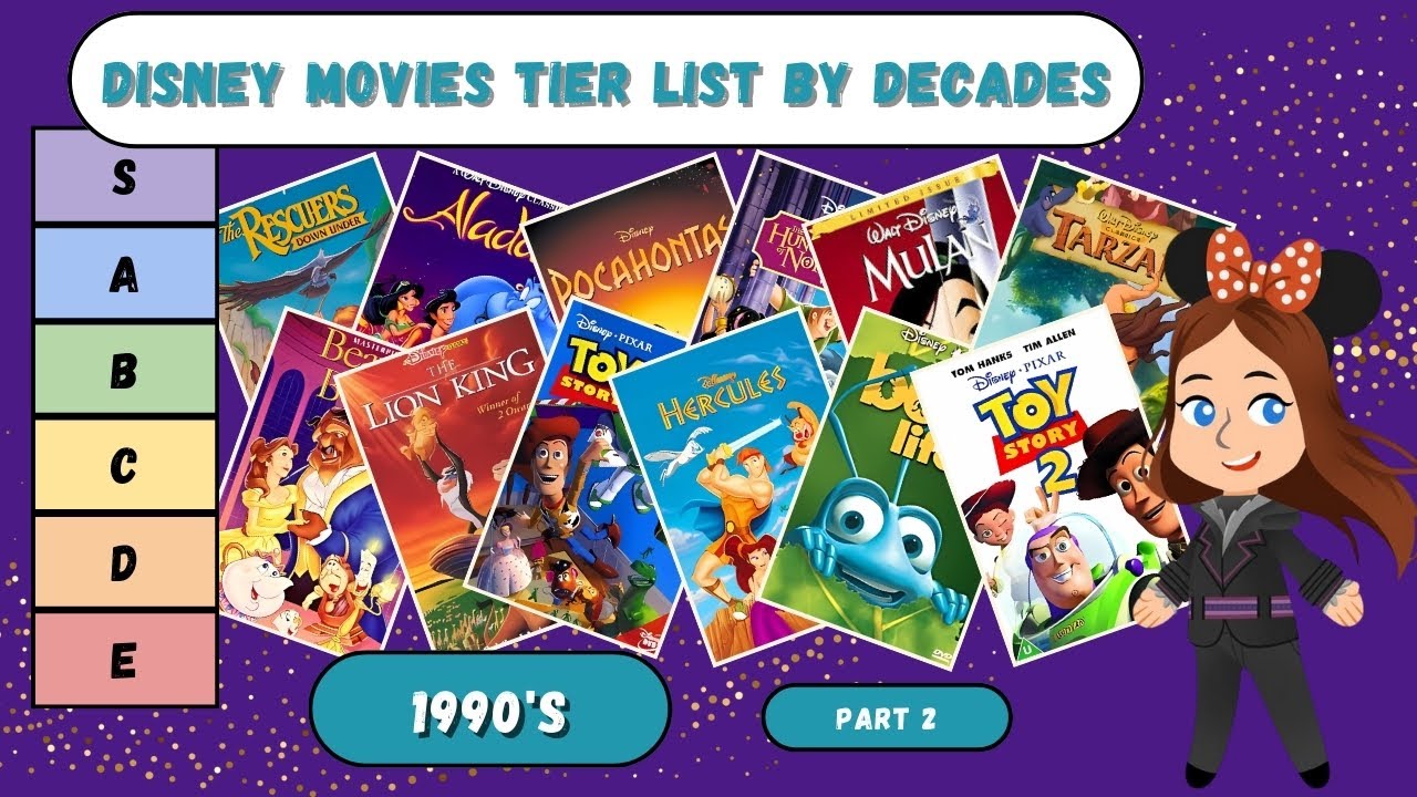 RANKING DISNEY (& PIXAR) CLASSICS OF THE 1990S | TIER LIST | PART 2: MORE RENAISSANCE MAGIC