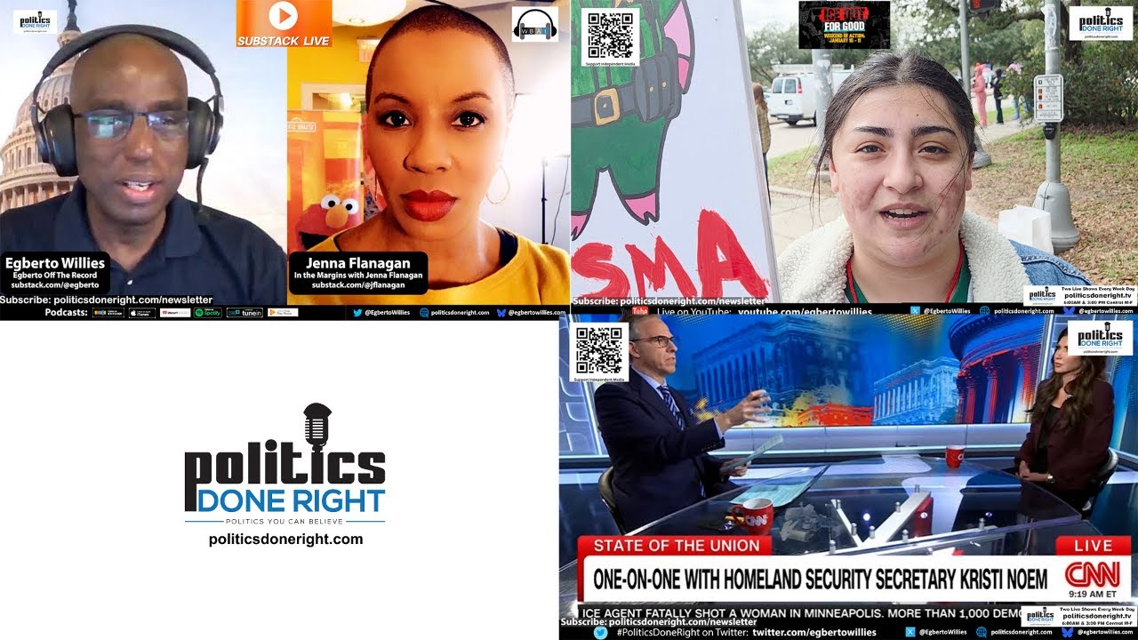 Murder of Renee Good by ICE, Tapper vs Noem Double Standard, Missing Voices in Protests