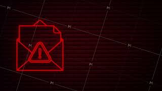 Scam alert. Hacker attack and web security, phishing scam. Network and internet security. Motion