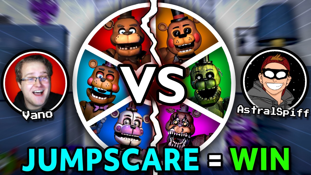 The FNAF Randomized Jumpscare Race VS AstralSpiff