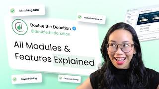 Introducing Double the Donation Modules: Matching Gift, Volunteering, Payroll Giving, and More!