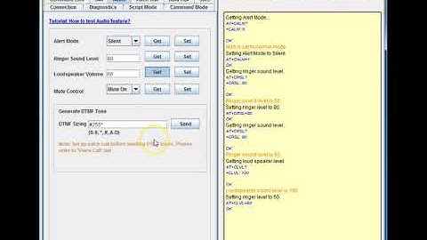 Test audio features with AT Command Tester