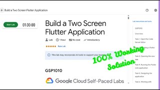 Build a Two Screen Flutter Application || #GSP1010 || #qwiklabs #solution #solutions #arcade #2025