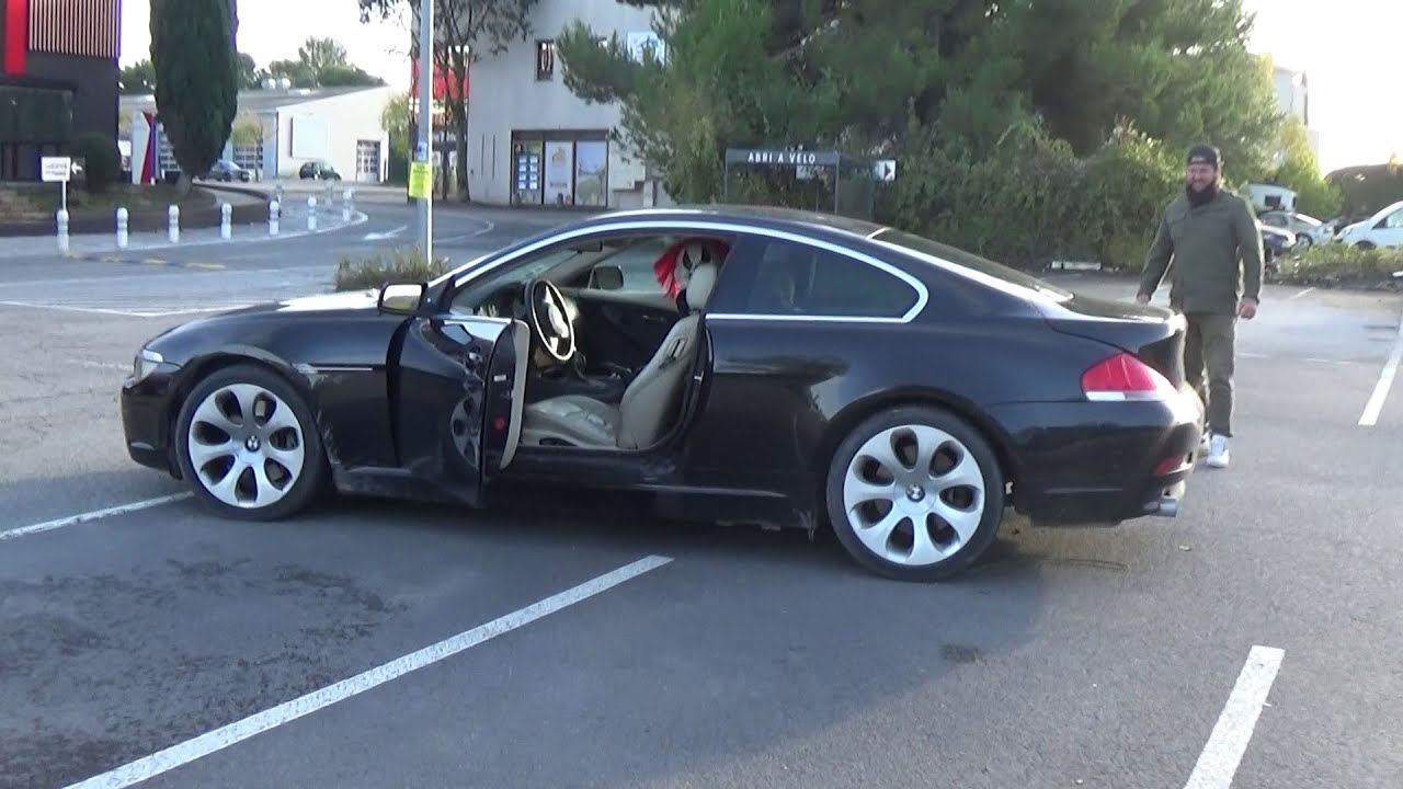 drift en bmw 645ci v8 - YouTube