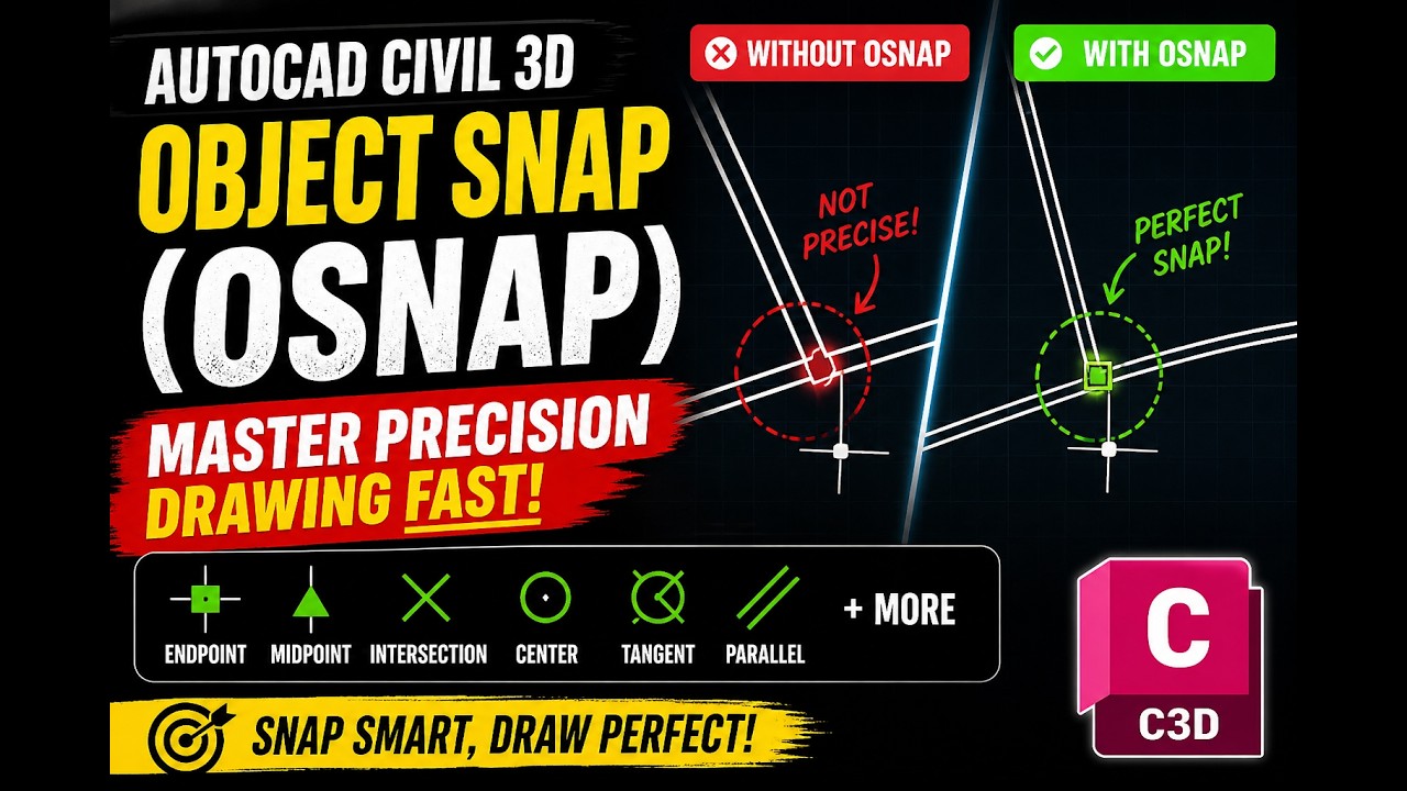 AutoCAD Civil 3D Object Snap (OSNAP) Tutorial — Master Precision ...