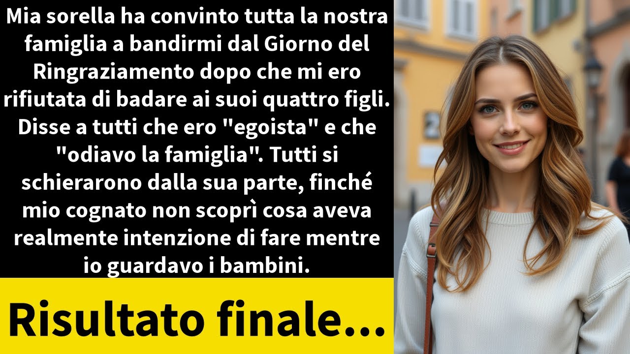 Mia sorella ha convinto tutta la nostra famiglia a bandirmi dal Ringraziamento dopo che mi ero