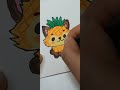 Pineapple Wolf sticker 🐺🍍 #shorts #cutedrawing #creativestickers